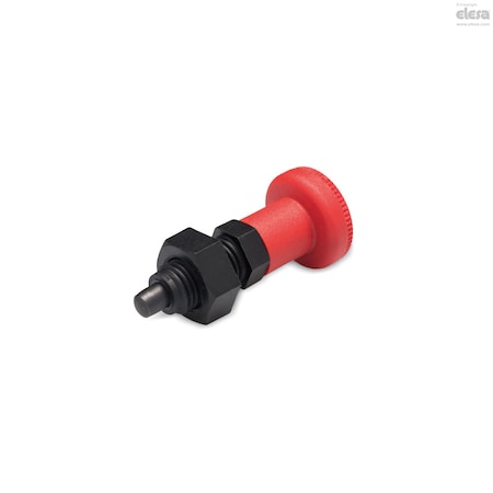 Elesa Black-oxide steel plunger, with locking nut, PMT.100-10-M20x1, 5-AK-C6 PMT.100-AK